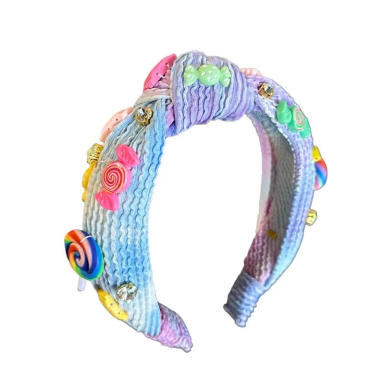 Bari Lynn Multi Crinkle Headband with Candy Charms