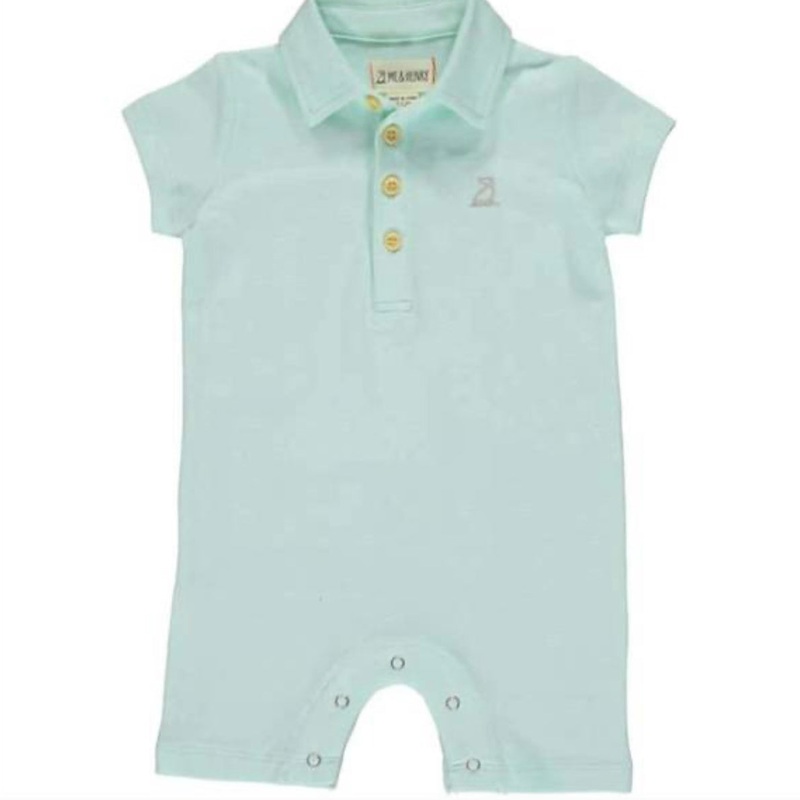 Me and Henry Drift Polo Pique Romper - Mint