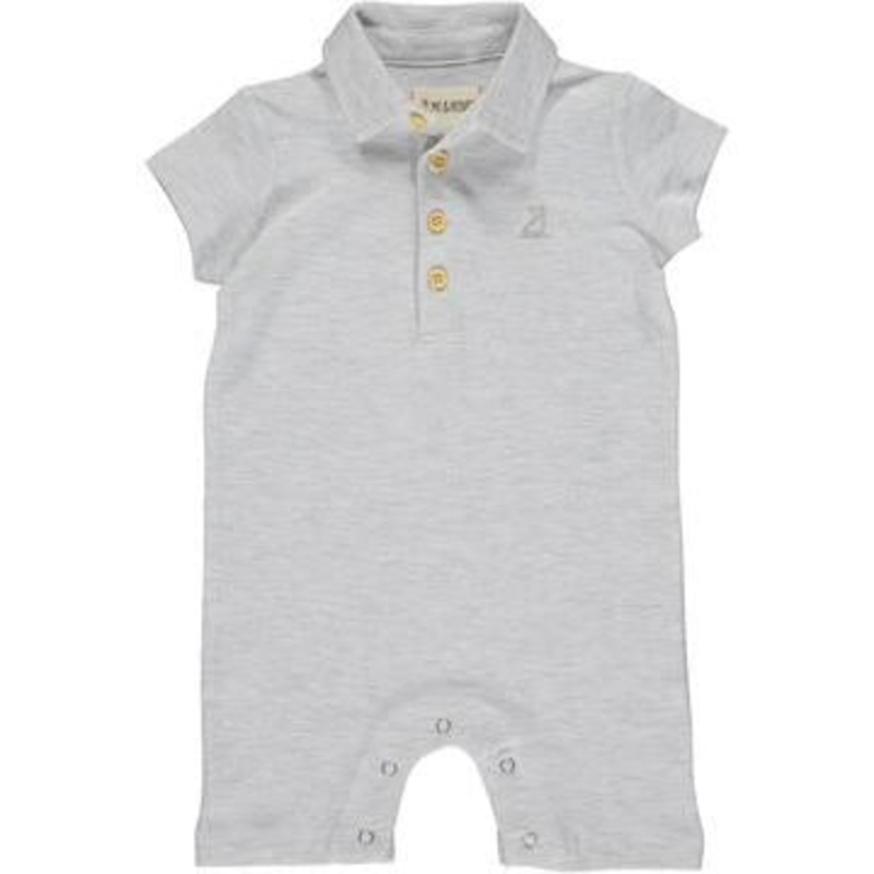 Me and Henry Grey Pique Polo Romper