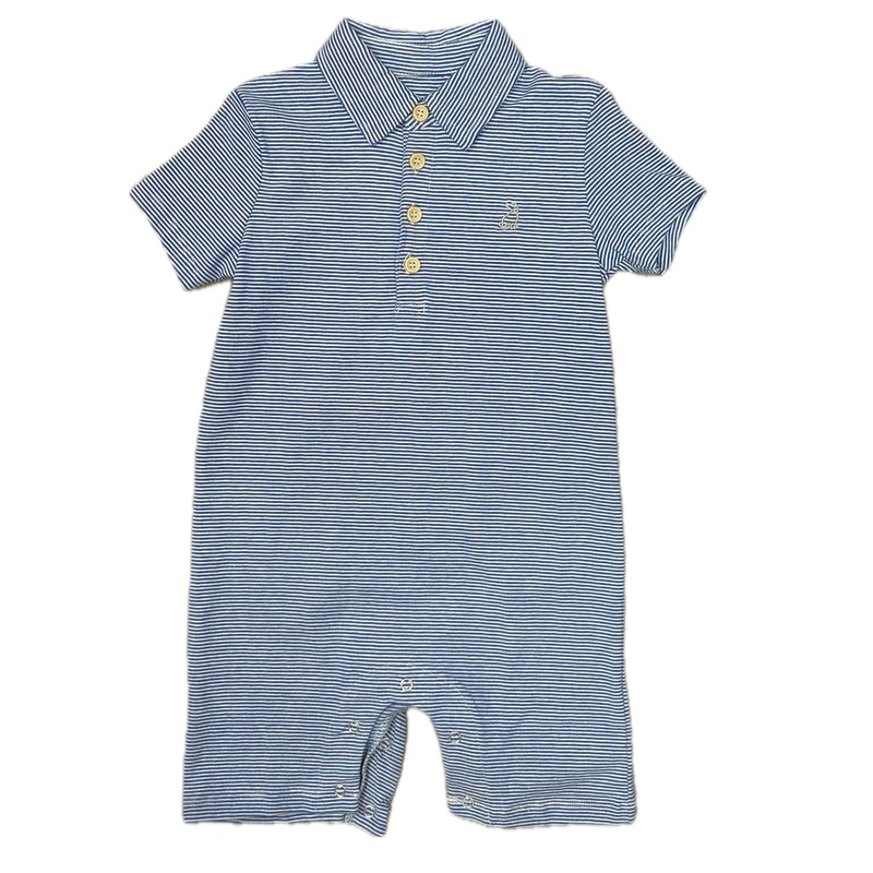 Me & Henry Royal/White Stripe Romper