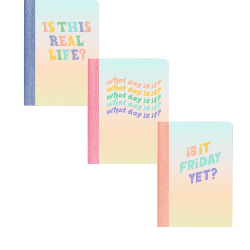 Mini 3Pk Notebook Set - What Day Is It?