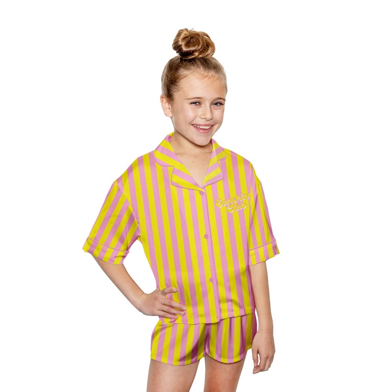 Sunshine Society Sunshine Club Silky Kids Pajama Short Set