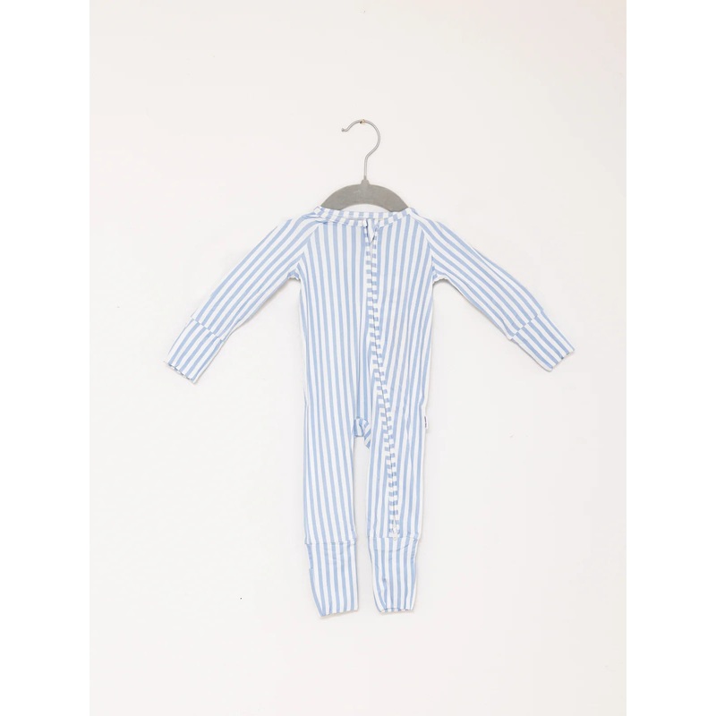 Uptown Baby Light Blue Stripe Sleep Romper