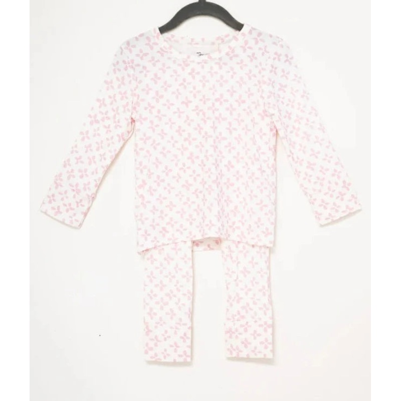 Uptown Baby Pink Clover Bamboo 2Pc Pajama Set