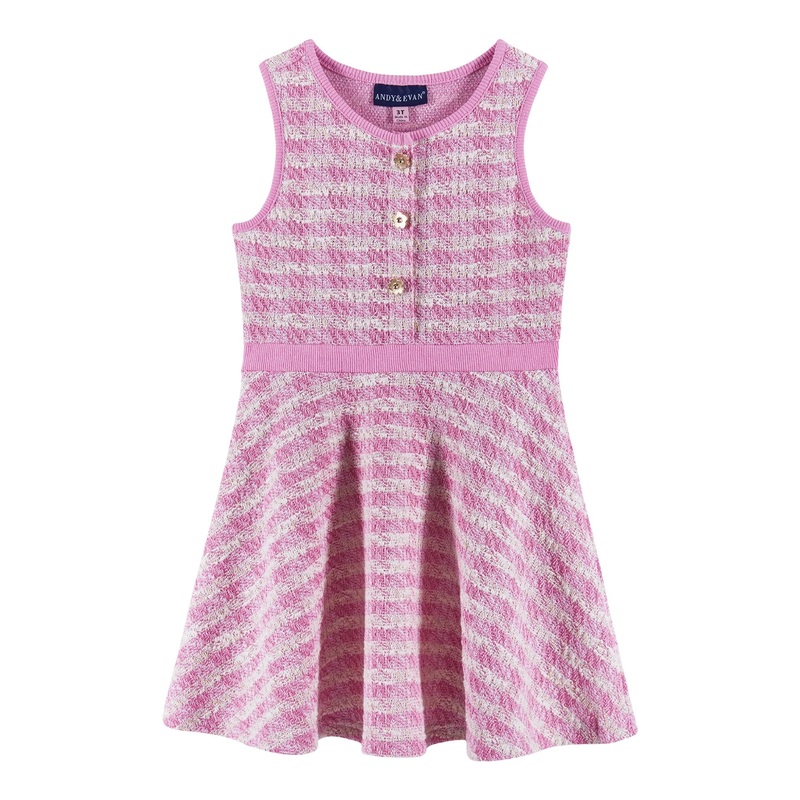 Andy & Evan Pink Knit Tweed Dress