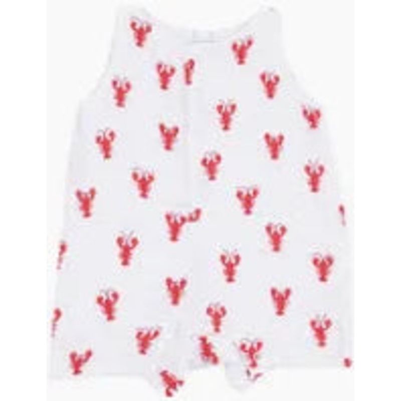 Angel Dear Lobster Muslin Shortie Sleeveless Romper