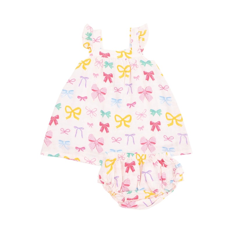 Angel Dear Sundress and Diaper Cover - Colorful Bows