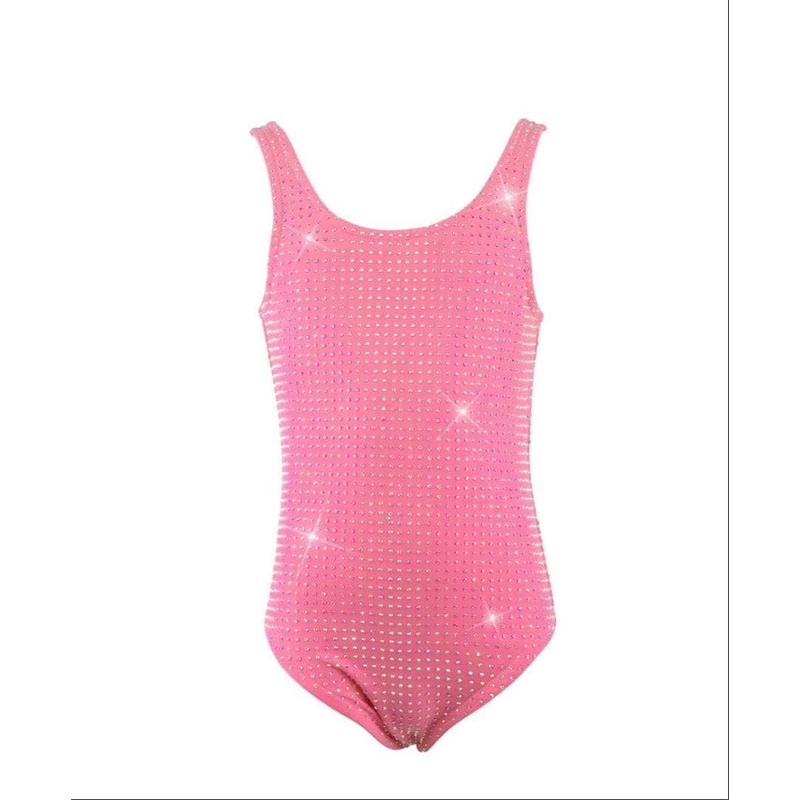 Lola and The Boys Pink Taylor Crystal Swimsuit