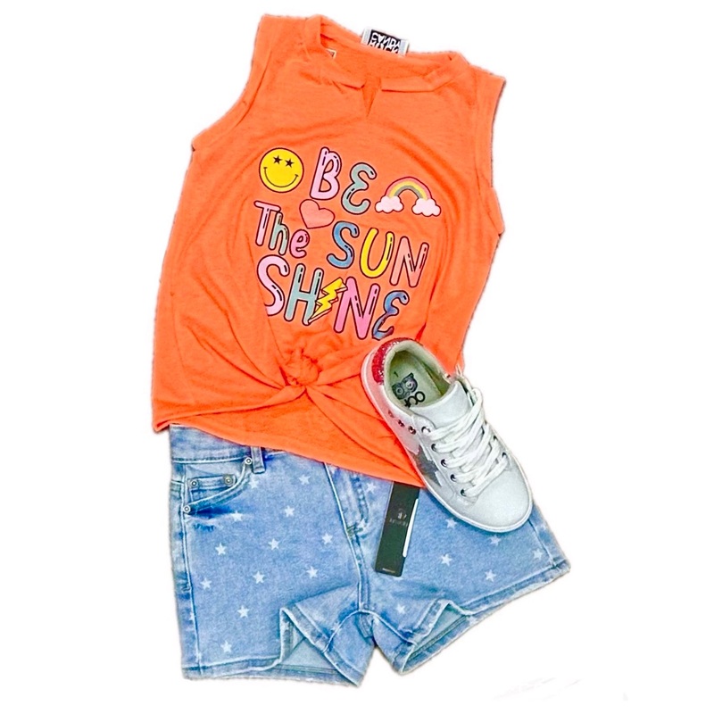 Rock Candy Neon Orange Be the Sunshine Tank Top