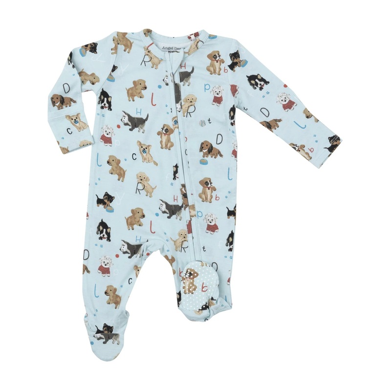 Angel Dear Blue Puppy Alphabet Footie