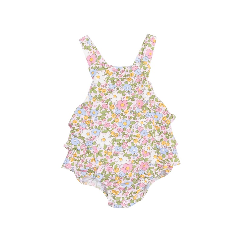 Angel Dear Ruffle Sunsuit - Bubbly Baby Calico