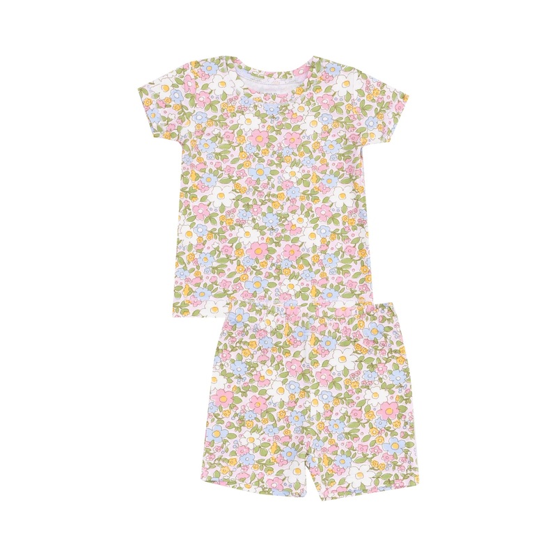Bubbly Baby Calico Loungewear Short Set Angel Dear