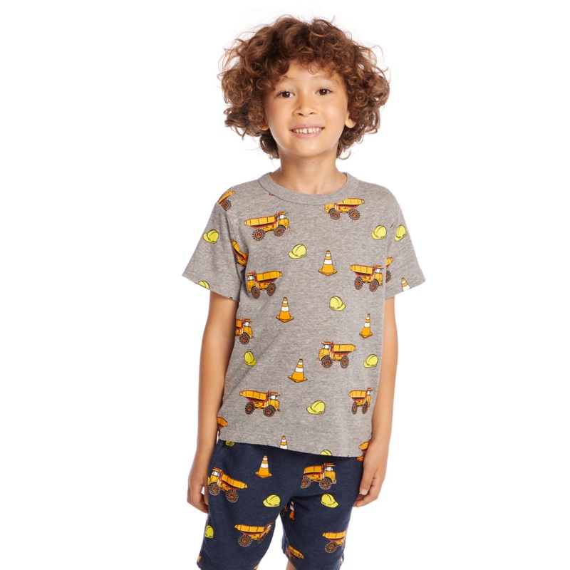 Chaser Boys Gray Construction Zone Tee