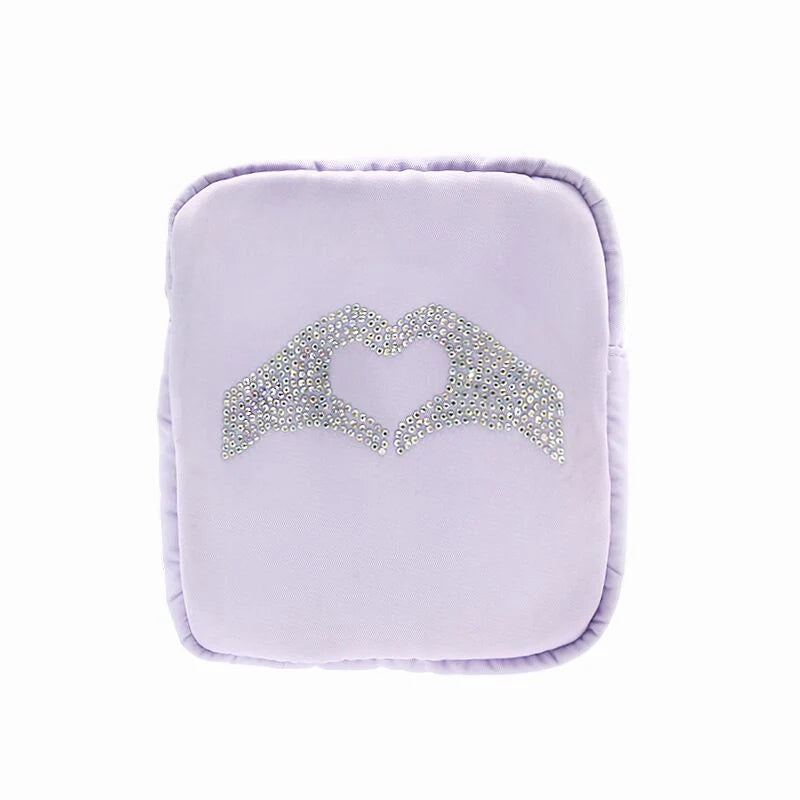 Nylon Varsity Pouch - Heart Hands