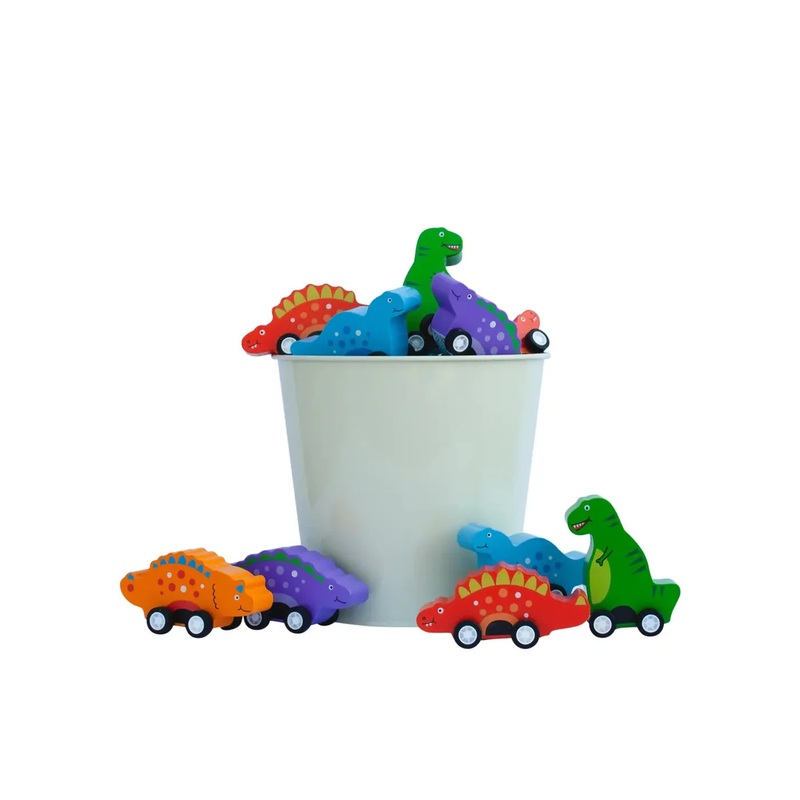 Mini Wooden Pull Back Dinosaurs