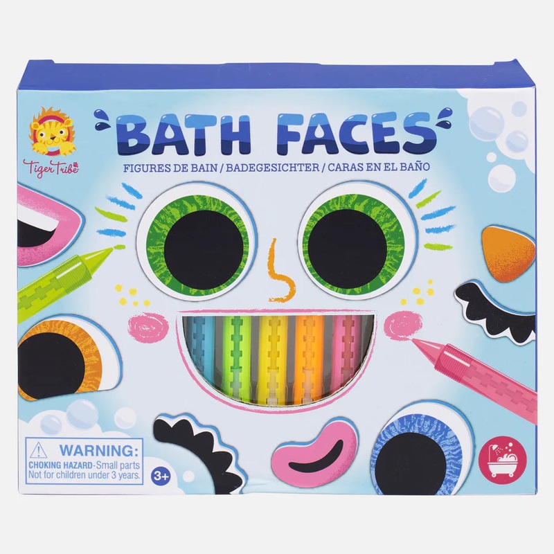 Bath Faces Set - Foam Faces & Crayons