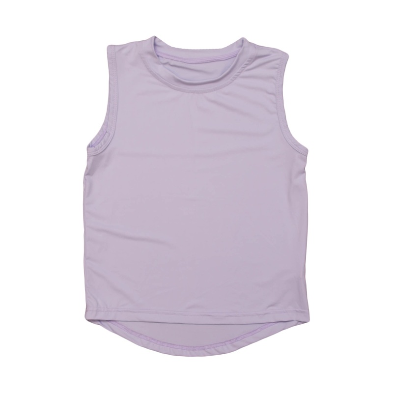 Belle Cher Athletic Lavender High Low Tank Top