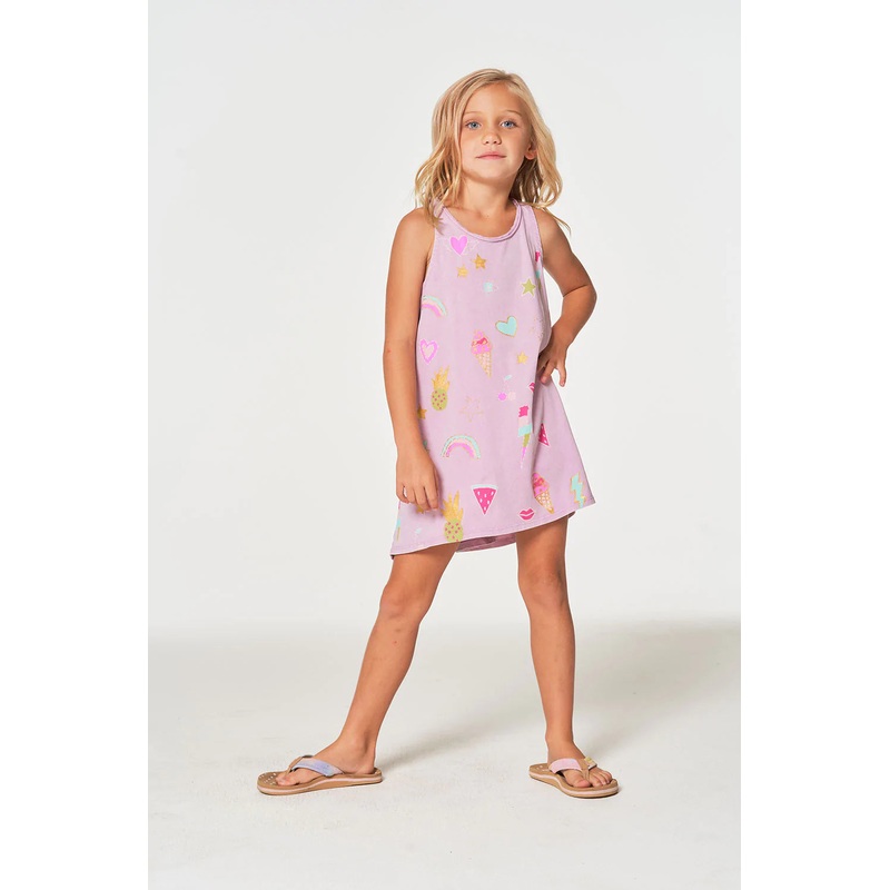 Chaser Best Day Ever Lavender Racerback Dress