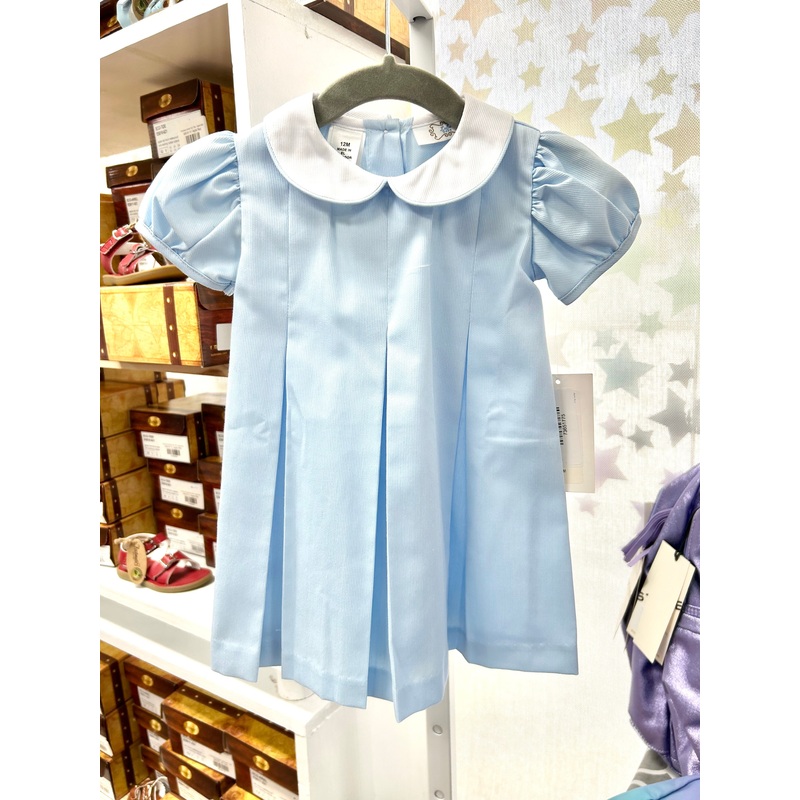 Lulu Bebe Pique Collared Pleated Dress
