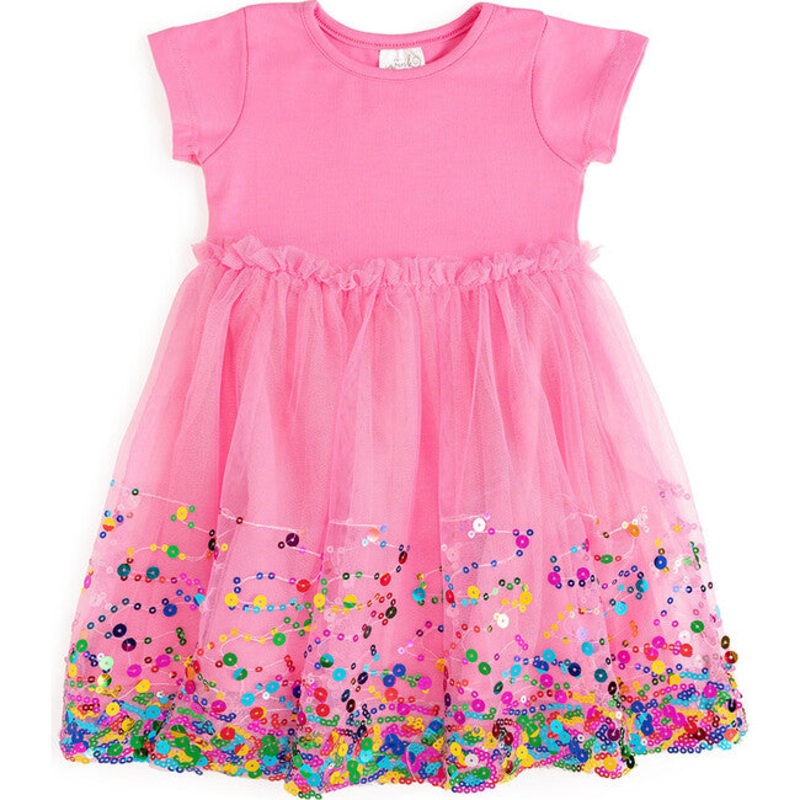 Sweet Wink Hot Pink Confetti Tutu Dress