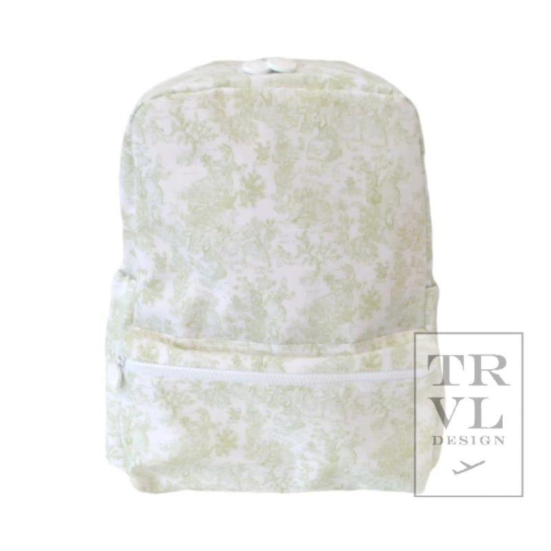 TRVL Backpacker - Green Bunny Toile