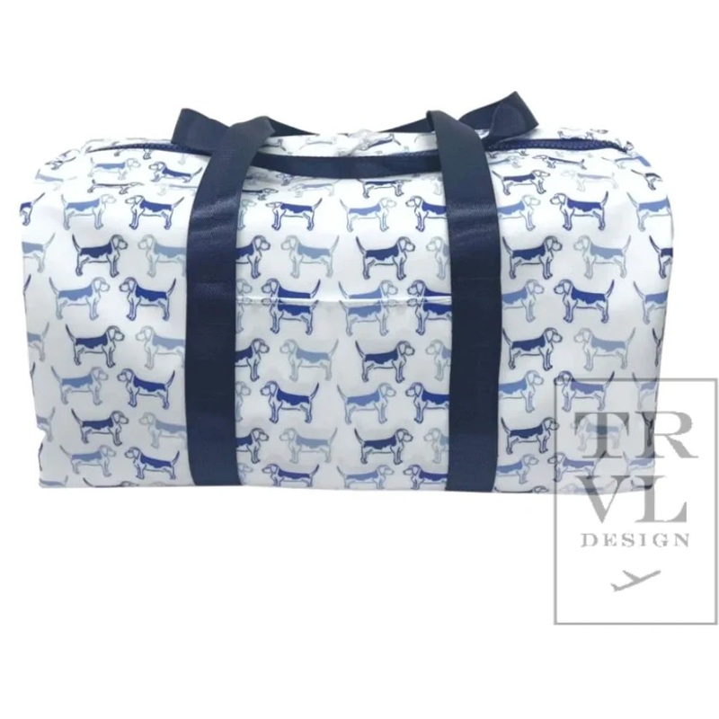 TRVL Weekender Duffel Bag - Blue Puppy Love