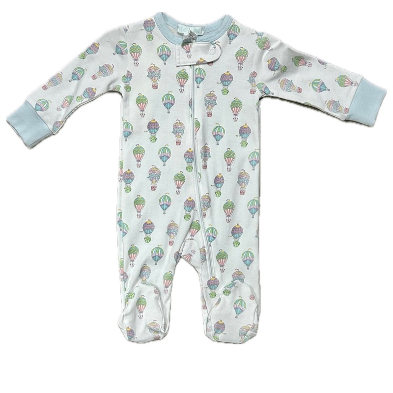 La Luna Pima Blue Hot Air Balloons Footie