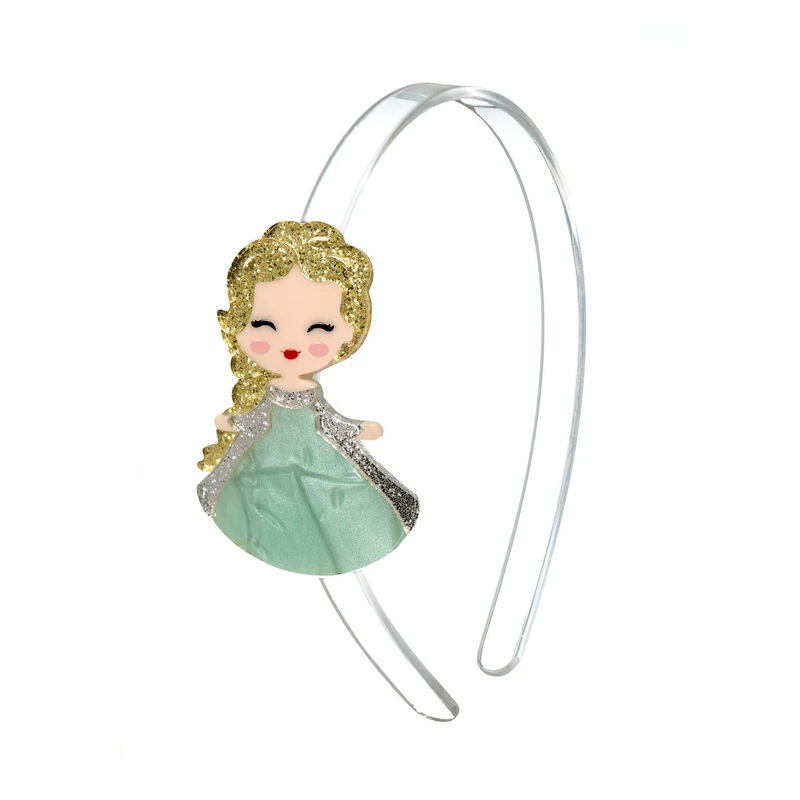 Acrylic Headband - Ice Princess with Gold Hair