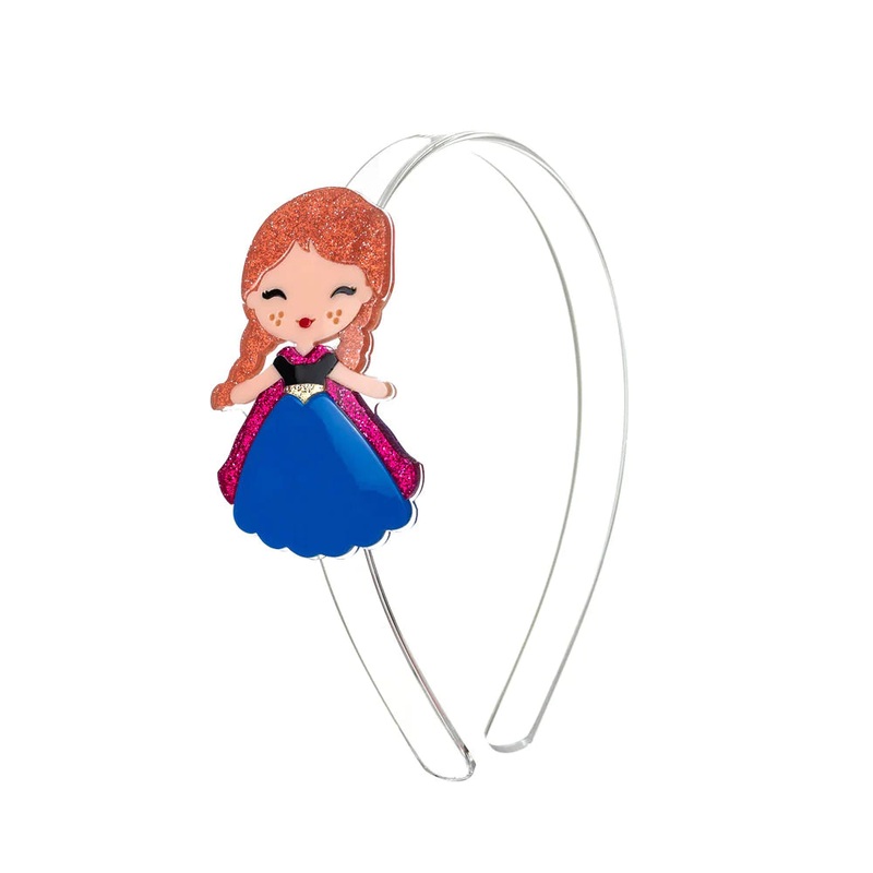 Acrylic Headband - Princess in Dark Blue Dresss