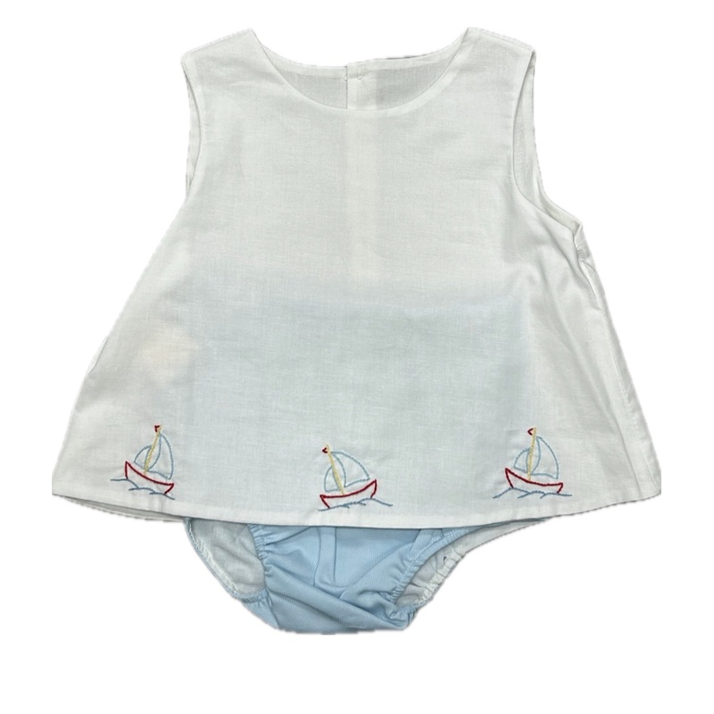 Baby Sen Sailboat Diaper Set Blue