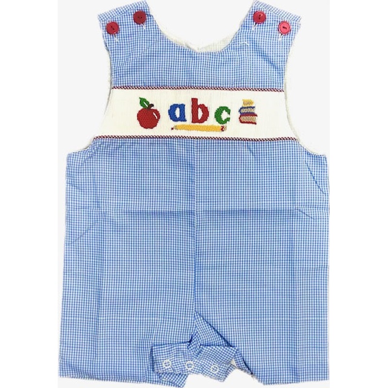 Learning My ABC Blue Smocked Hayes Shortall