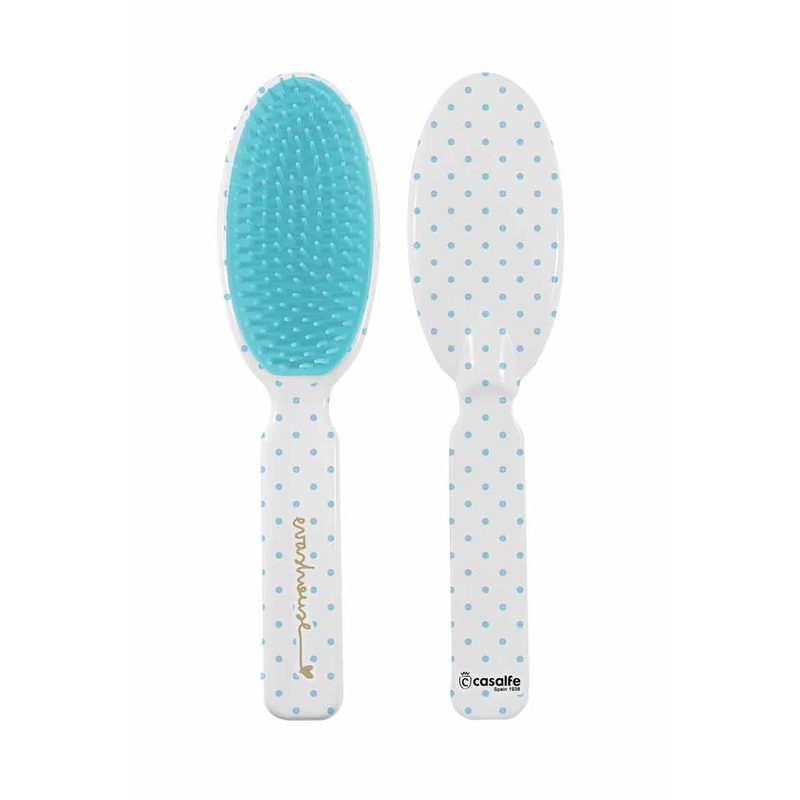 Eva's House Baby Hairbrush 9M Baby Blue Polka Dots