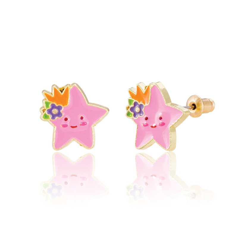 Happy Stars Cutie Enamel Stud Earrings
