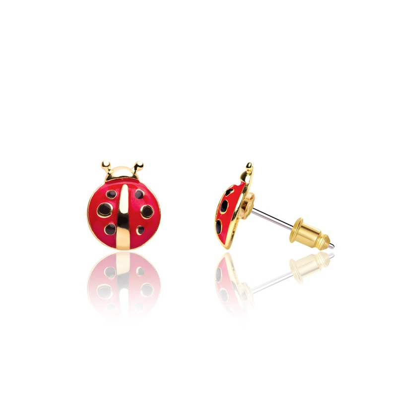 Little Ladybug Cutie Enamel Stud Earrings