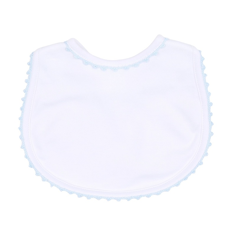 Magnolia Baby Light Blue Baby Joy Embroidered Bib
