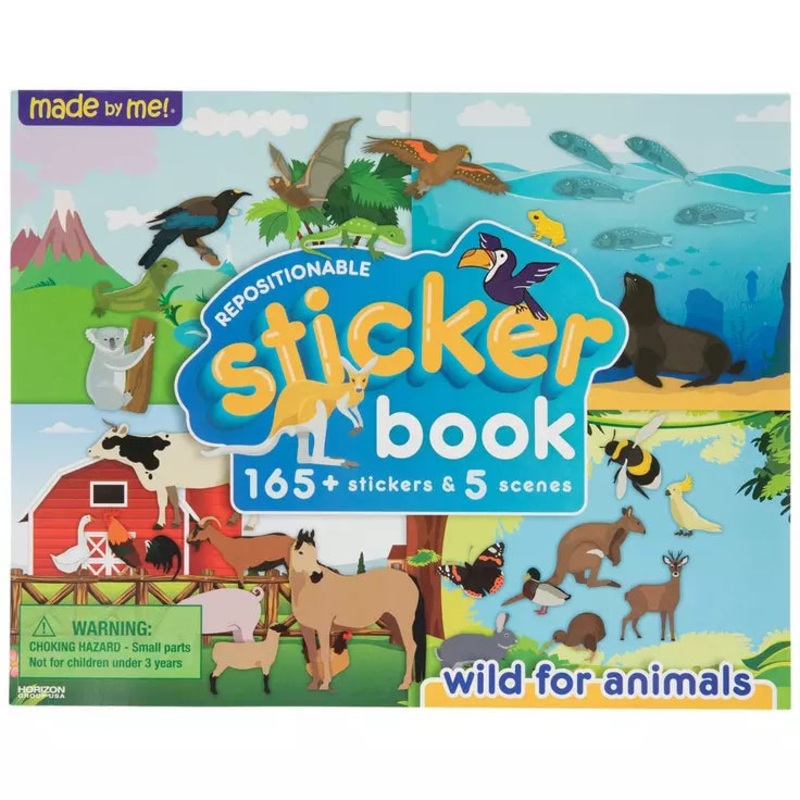 Repositionable Sticker Book - Wild For Animals