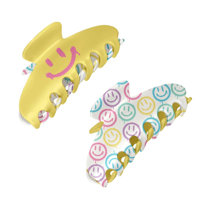 Two Sided Smiley Face Claw Clip