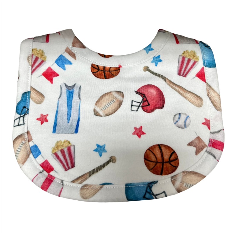 Baby Club Chic Sports Season Printed Bib