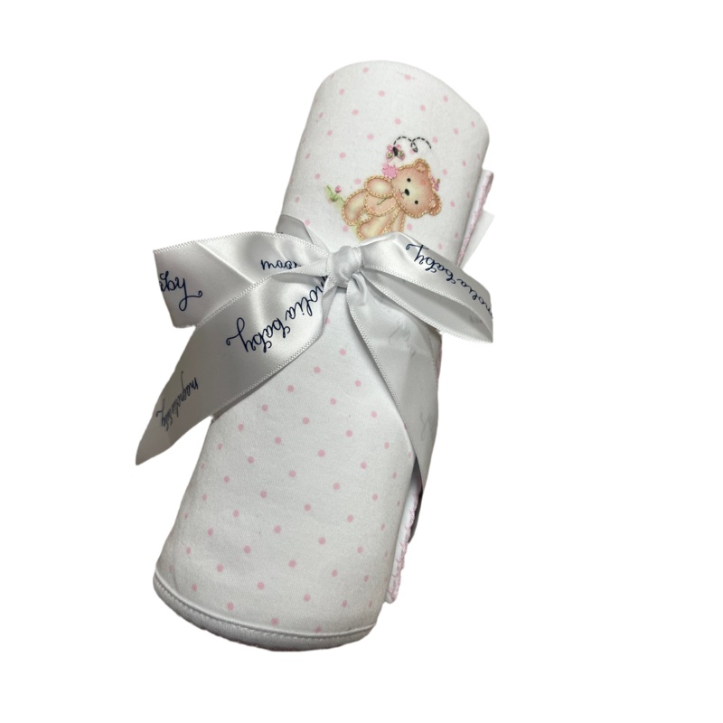Magnolia Baby Sweet Teddies Embroidered Receiving Blanket