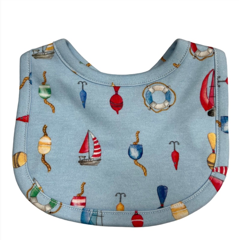 Baby Club Chic Let's Go Fishing Printed Bib
