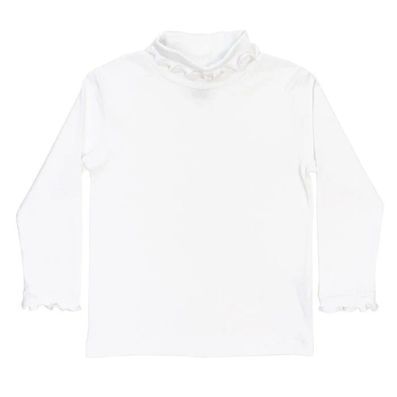 Bailey Boys White Knit Ruffle Turtle Neck