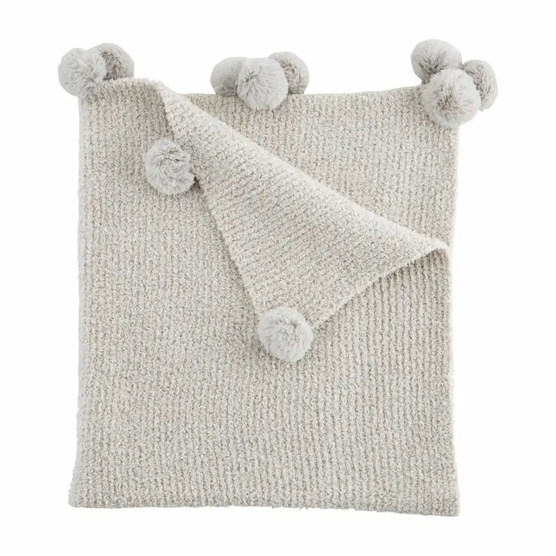 Grey Chenille Baby Blanket