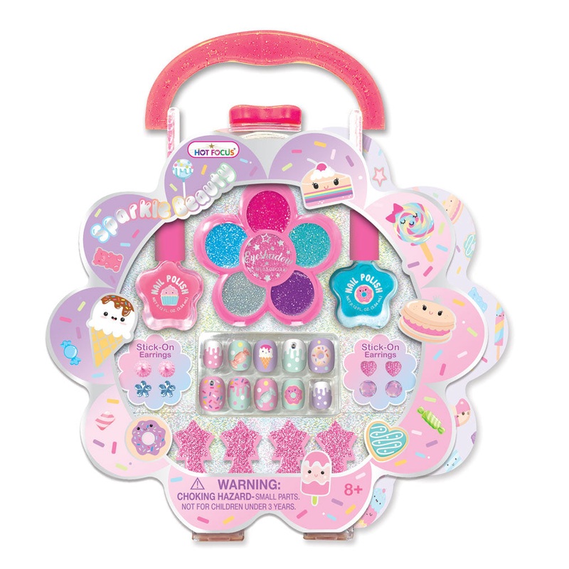 Hot Focus Sparkle Beauty Set in Acrylic Case - Sweet