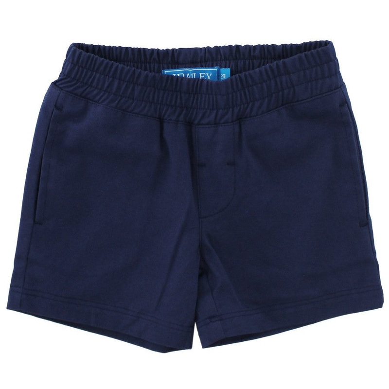 J Bailey Elastic Waist Pull-On Navy Twill Shorts
