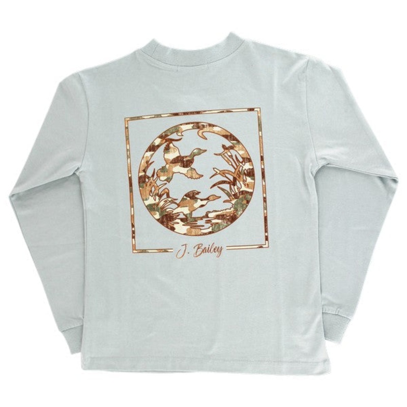 J. Bailey Logo L/S Tee Shirt - Duck Silhouette on Sage