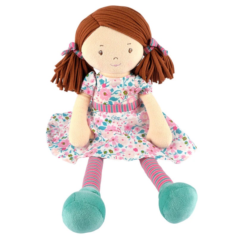Katy Plush Doll - Brown Hair w/ Pink Floral Dress