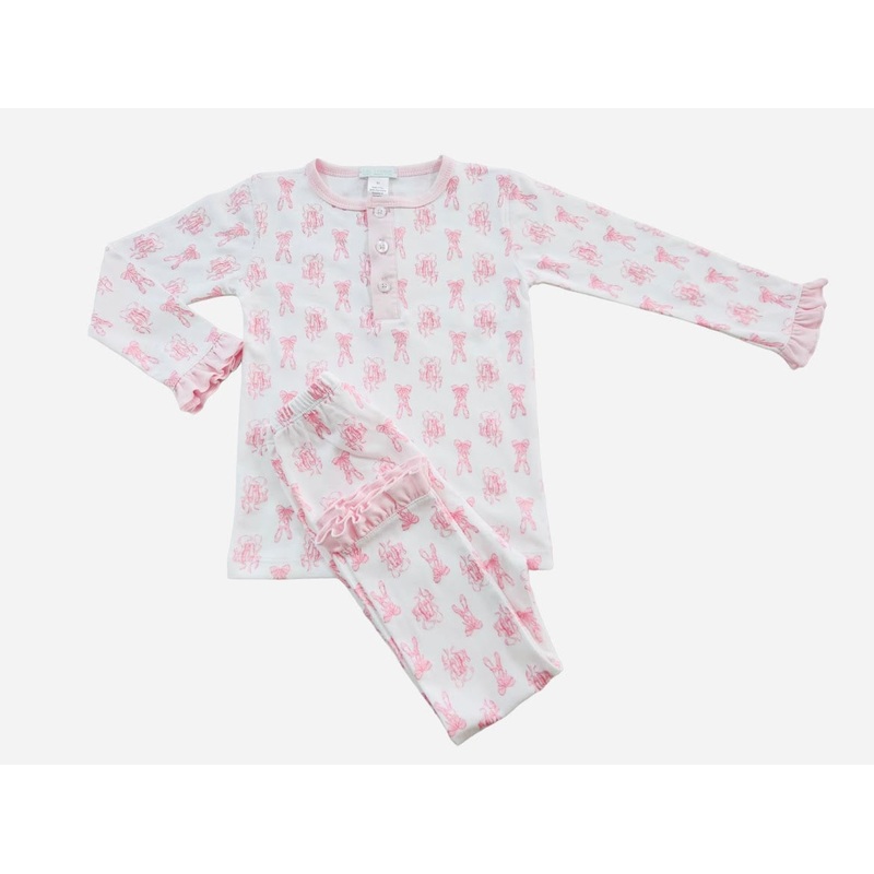 La Luna 2PC Pink Ballet Pajamas