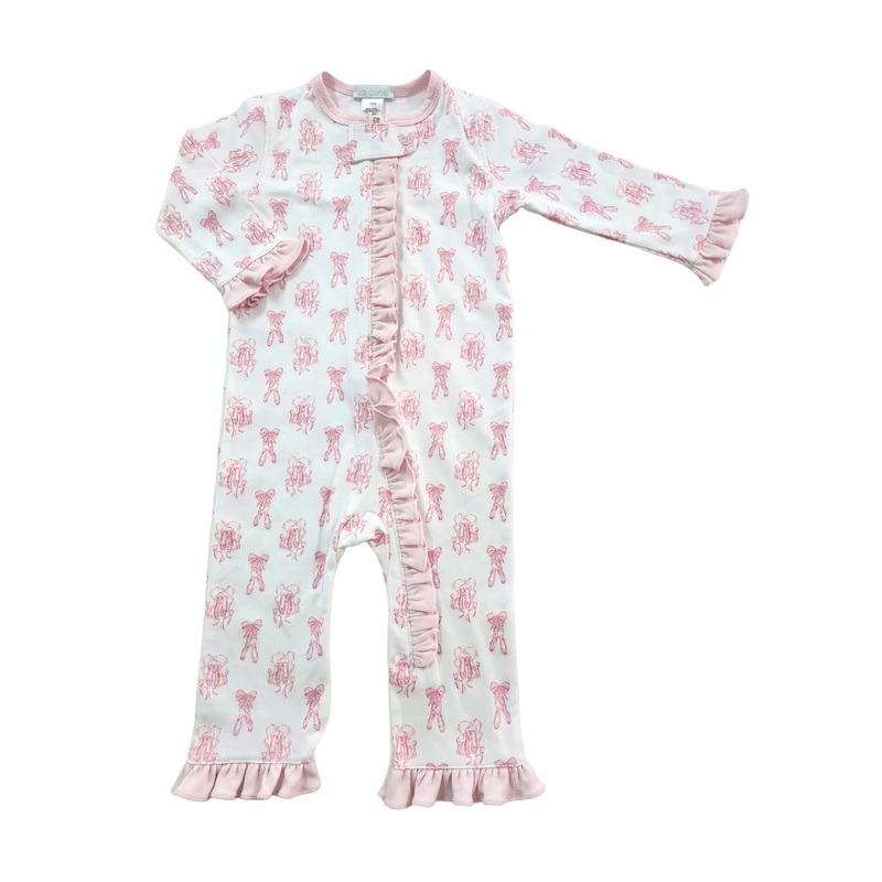 La Luna Pima Ruffled Ballet Footless Pajamas