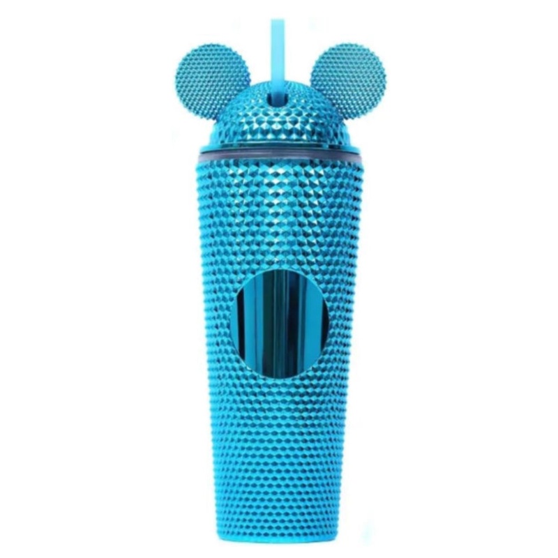 Metallic Studded Tumbler Cup with Ears