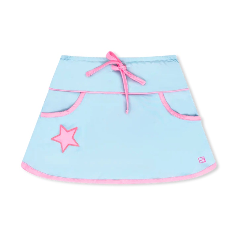 Set Athleisure Tiffany Skort - Cotton Candy Blue/Flamingo Pink Star